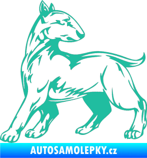 Samolepka Pes 011 levá tyrkysová