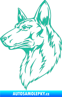 Samolepka Pes 019 levá tyrkysová