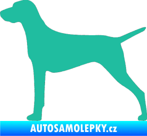Samolepka Pes 052 levá Ohař tyrkysová