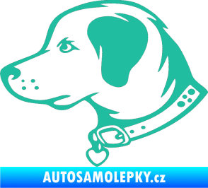 Samolepka Pes 058 levá tyrkysová