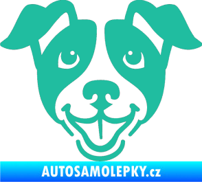Samolepka Pes 065 tyrkysová