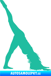 Samolepka Pilates 001 pravá tyrkysová