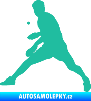 Samolepka Ping pong 002 levá tyrkysová