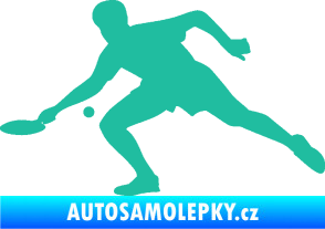 Samolepka Ping pong 001 levá tyrkysová