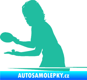 Samolepka Ping pong 005 levá tyrkysová