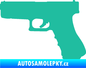Samolepka Pistole 001 levá tyrkysová