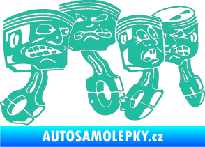 Samolepka Písty pravá tyrkysová