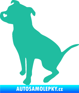 Samolepka Pitbull 005 levá tyrkysová