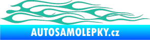 Samolepka Plameny 003 tyrkysová