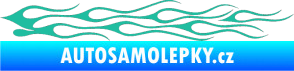 Samolepka Plameny 005 tyrkysová