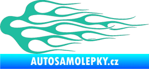 Samolepka Plameny 008 tyrkysová
