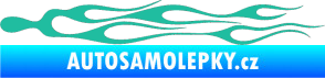 Samolepka Plameny 019 tyrkysová