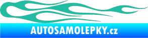 Samolepka Plameny 024 tyrkysová