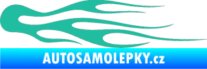 Samolepka Plameny 026 tyrkysová
