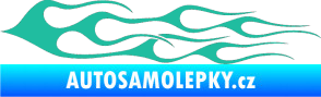 Samolepka Plameny 028 tyrkysová