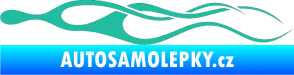 Samolepka Plameny 029 tyrkysová