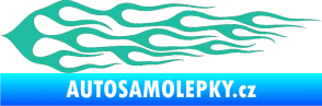 Samolepka Plameny 037 tyrkysová
