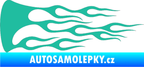 Samolepka Plameny 039 tyrkysová