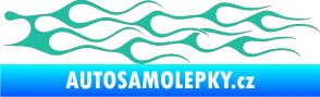 Samolepka Plameny 044 tyrkysová