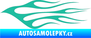 Samolepka Plameny 049 tyrkysová