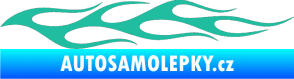 Samolepka Plameny 054 tyrkysová