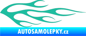 Samolepka Plameny 058 tyrkysová