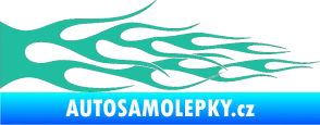 Samolepka Plameny 068 tyrkysová