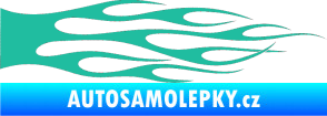 Samolepka Plameny 069 tyrkysová