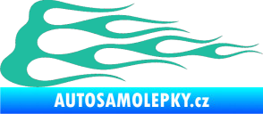 Samolepka Plameny 074 tyrkysová