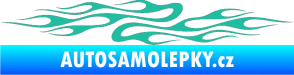 Samolepka Plameny 082 tyrkysová