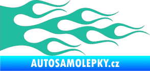 Samolepka Plameny 088 tyrkysová