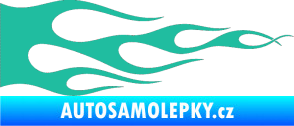 Samolepka Plameny 090 tyrkysová