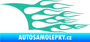 Samolepka Plameny 094 tyrkysová