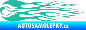Samolepka Plameny 095 tyrkysová