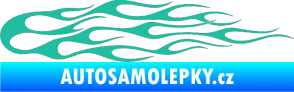Samolepka Plameny 096 tyrkysová