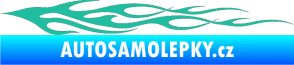 Samolepka Plameny 098 tyrkysová