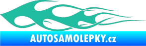 Samolepka Plameny 099 tyrkysová