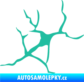 Samolepka Prasklina 004 tyrkysová