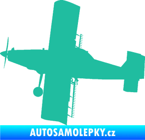 Samolepka Práškovací letoun Čmelák levá tyrkysová