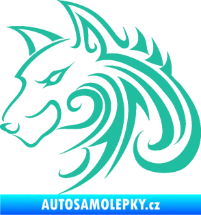 Samolepka Predator tattoo 001 levá tyrkysová