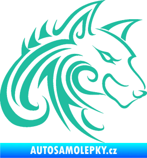 Samolepka Predator tattoo 001 pravá tyrkysová