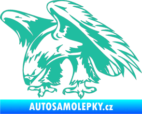 Samolepka Predators 001 levá orel tyrkysová