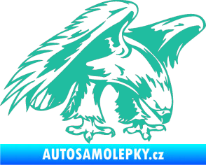 Samolepka Predators 001 pravá orel tyrkysová