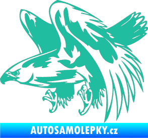 Samolepka Predators 034 levá tyrkysová
