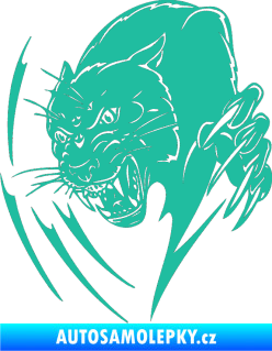 Samolepka Predators 111 levá puma tyrkysová