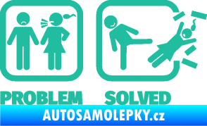 Samolepka Problem? Solved 001 tyrkysová
