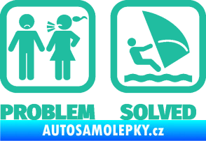 Samolepka Problem? Solved 009 plachtění tyrkysová