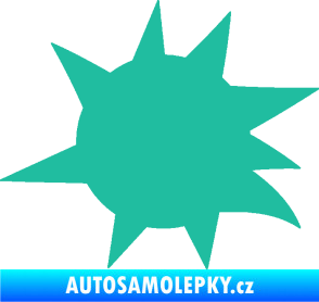 Samolepka Průstřel 004 levá tyrkysová