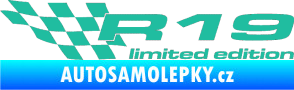 Samolepka R19 limited edition levá tyrkysová