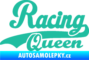 Samolepka Racing Queen nápis tyrkysová